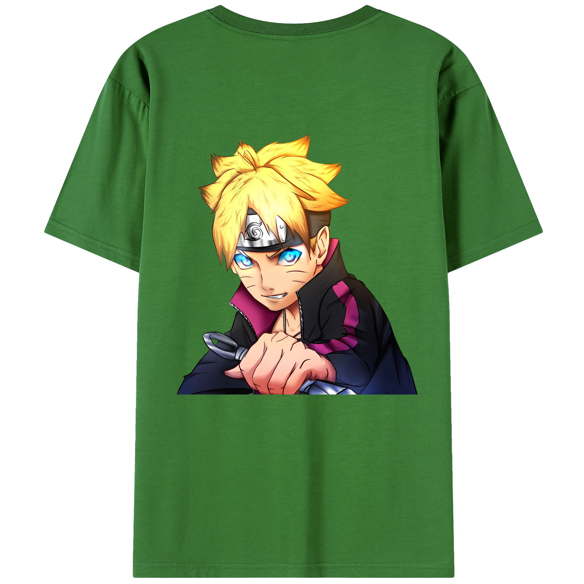 （画像用） NARUTO -ナルト- うずまき ボルト Uzumaki Boruto レディース半袖Tシャツ(バックプリント)
